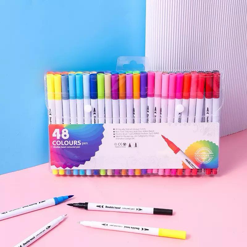 Miniatura 8 de Marcadores Doble Punta Pincel - cantidad: 12pcs